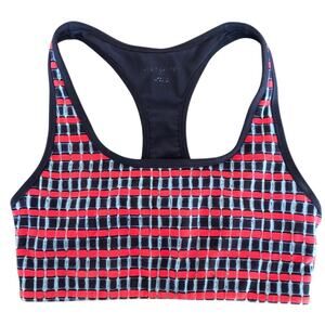 Tory Burch Kusari Sports Bra,‎ Women’s S Red/Navy Racerback Sporty Athleisure